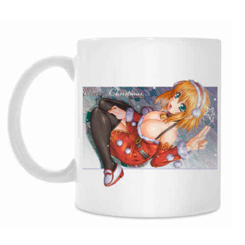 Кружка с принтом Happy Christmas