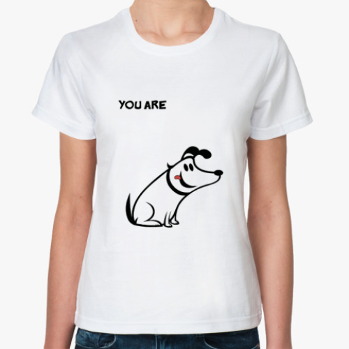 Классическая футболка с принтом You are my everything