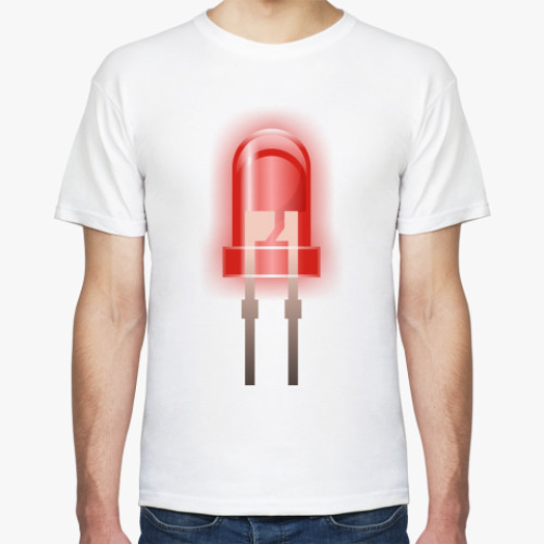 Футболка с принтом  Red LED