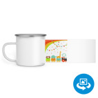 Кружка металлическая белая (круговая запечатка)