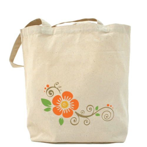 Сумка шоппер цветы