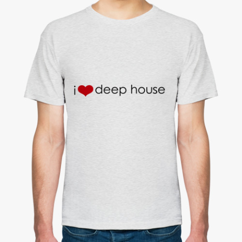 Футболка с принтом I Love deep house