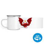 Кружка металлическая белая (круговая запечатка)