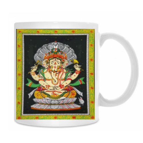 Кружка с принтом Ганеша