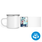 Кружка металлическая белая (круговая запечатка)