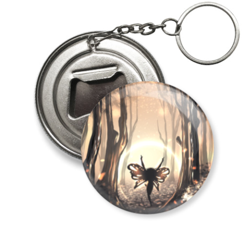 Брелок-открывашка с принтом Лесная фея