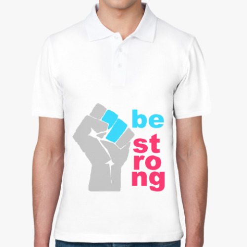 Рубашка поло с принтом Be Strong