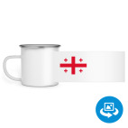 Кружка металлическая белая (круговая запечатка)