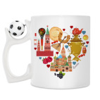 Кружка с футбольным мячиком