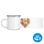 Кружка металлическая белая (круговая запечатка)