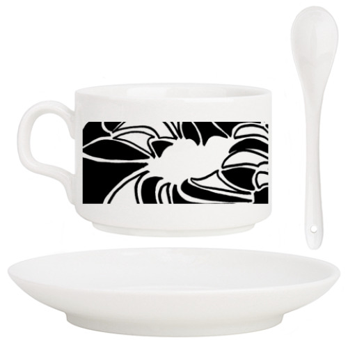 Кофейный набор с принтом "Трио"