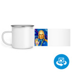 Кружка металлическая белая (круговая запечатка)