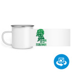 Кружка металлическая белая (круговая запечатка)