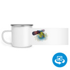 Кружка металлическая белая (круговая запечатка)