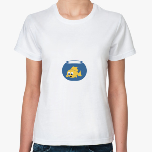 Классическая футболка с принтом Фишка в банке