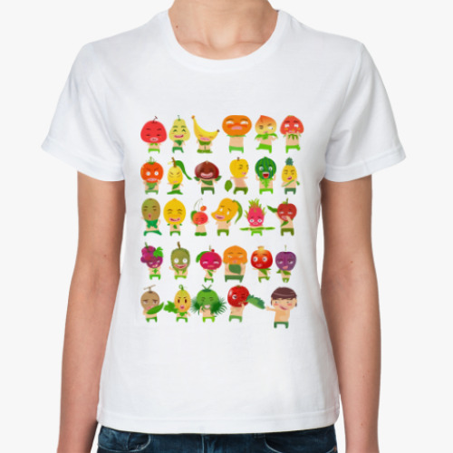 Классическая футболка Фрукты, Овощи и Ягоды