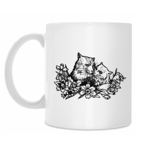 Кружка с принтом Рыси