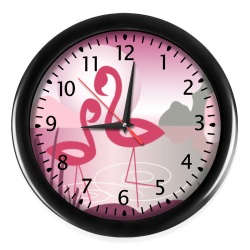 Настенные часы фламинго