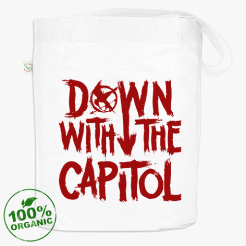 Сумка шоппер с принтом Голодные Игры (Down With Capitol)
