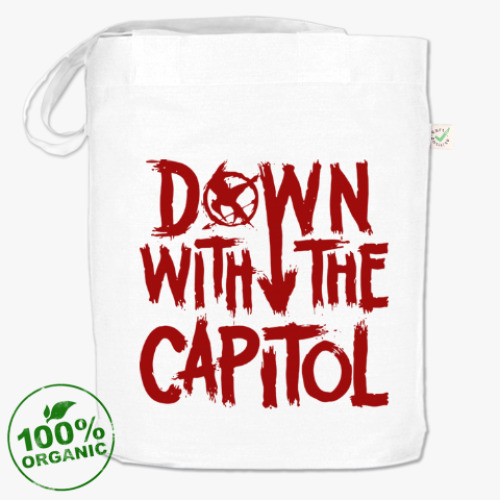 Сумка шоппер с принтом Голодные Игры (Down With Capitol)