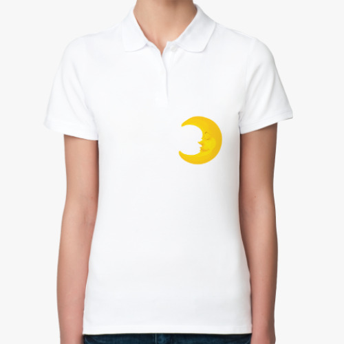 Женская рубашка поло Спящая Луна