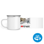 Кружка металлическая белая (круговая запечатка)