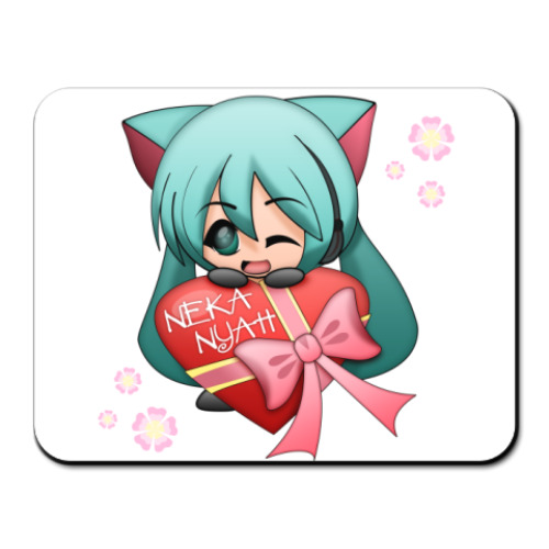 Коврик для мыши с принтом Мику