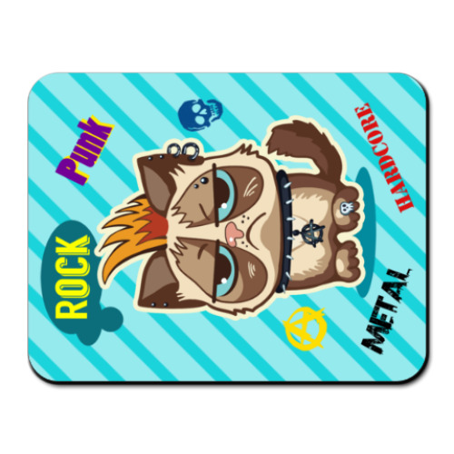 Коврик для мыши с принтом Кот Тард (Grumpy Cat) неформал