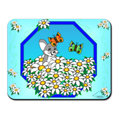 Коврик для мыши с принтом мышка