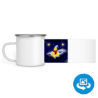 Кружка металлическая белая (круговая запечатка)