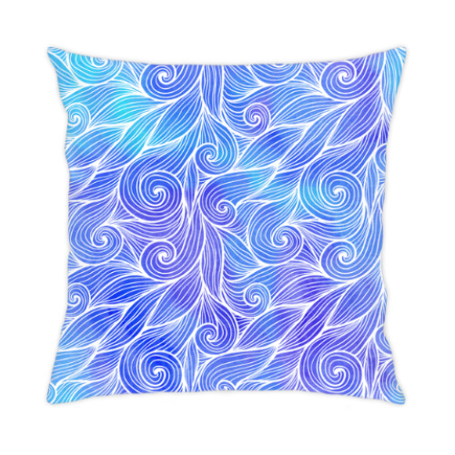 Подушка с принтом Волна