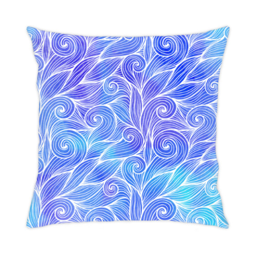 Подушка с принтом Волна