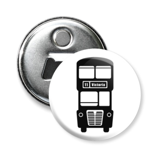 Магнит-открывашка с принтом London Bus