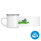 Кружка металлическая белая (круговая запечатка)