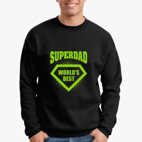Свитшот с принтом SUPERDAD world's best