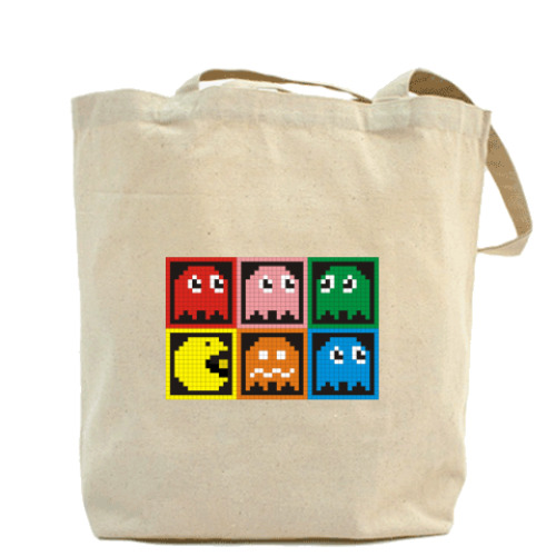 Сумка шоппер с принтом Pacman