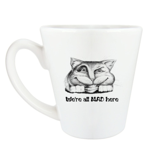 Чашка Латте Чеширский Кот