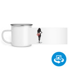 Кружка металлическая белая (круговая запечатка)