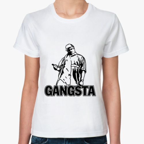 Классическая футболка с принтом Gangsta