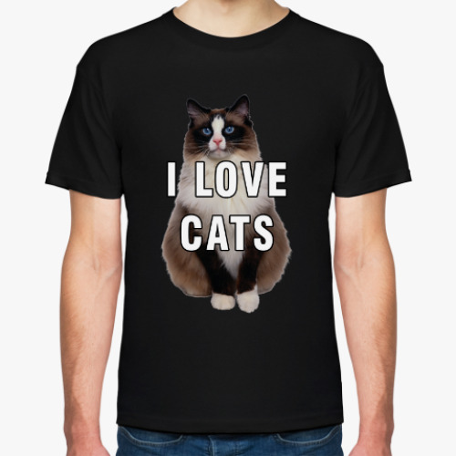 Футболка I LOVE CATS