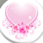 Большое сердечко с розами