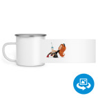 Кружка металлическая белая (круговая запечатка)