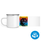 Кружка металлическая белая (круговая запечатка)