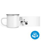 Кружка металлическая белая (круговая запечатка)