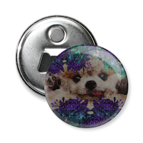 Магнит-открывашка с принтом Собака