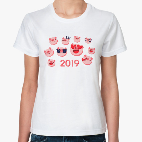 Классическая футболка Год кабана 2019