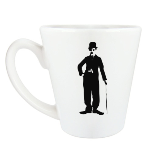 Чашка Латте с принтом Чарли Чаплин