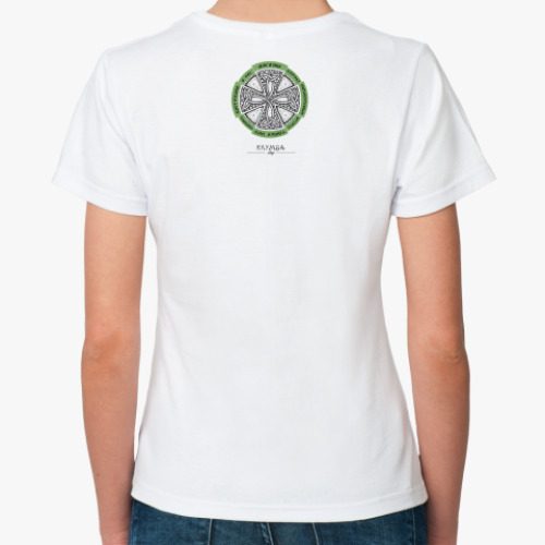 Классическая футболка с принтом Цветы