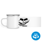 Кружка металлическая белая (круговая запечатка)