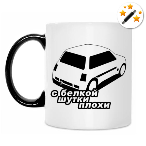 Кружка-хамелеон с принтом Белка